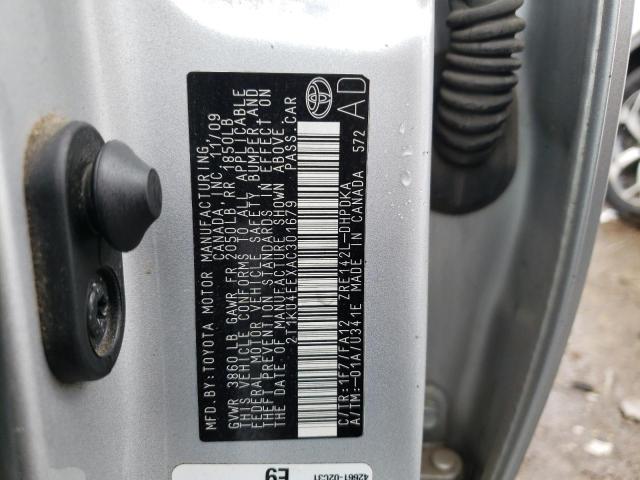 Photo 10 from auction – 2010 TOYOTA COROLLA MA with VIN 2T1KU4EEXAC301679