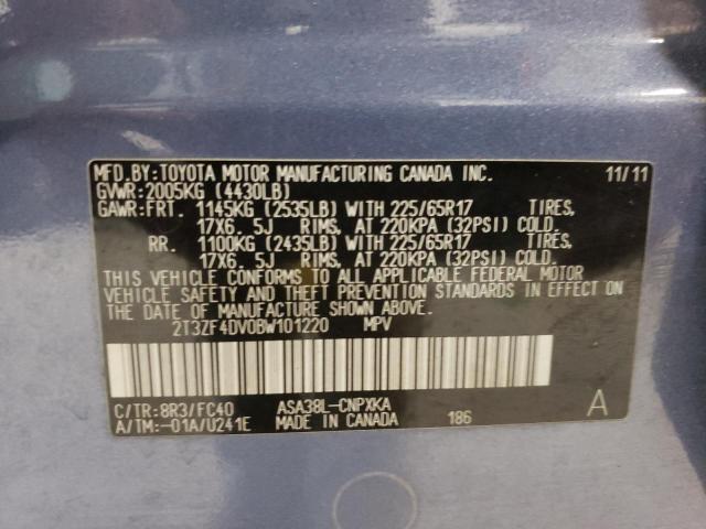 Photo 10 from auction – 2011 TOYOTA RAV4 with VIN 2T3ZF4DV0BW101220
