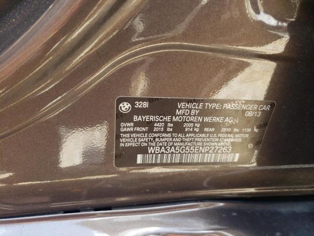 Photo 10 from auction – 2014 BMW 328 I with VIN WBA3A5G55ENP27263