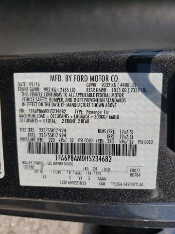 Photo 10 from auction – 2017 FORD MUSTANG with VIN 1FA6P8AM0H5234682