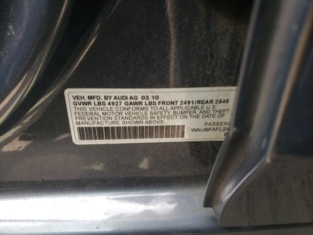Photo 10 from auction – 2010 AUDI A4 PREMIUM with VIN WAUBFAFL2AN054058