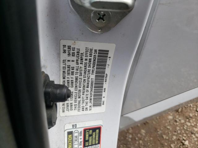 Photo 10 from auction – 2010 HONDA CIVIC HYBR with VIN JHMFA3F24AS005577