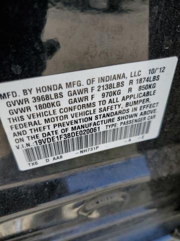 Photo 10 from auction – 2013 ACURA ILX 20 with VIN 19VDE1F38DE020061