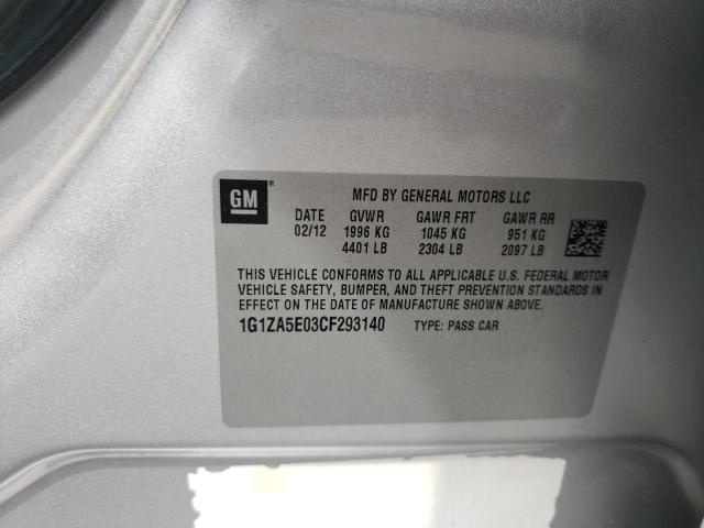 Photo 10 from auction – 2012 CHEVROLET MALIBU LS with VIN 1G1ZA5E03CF293140