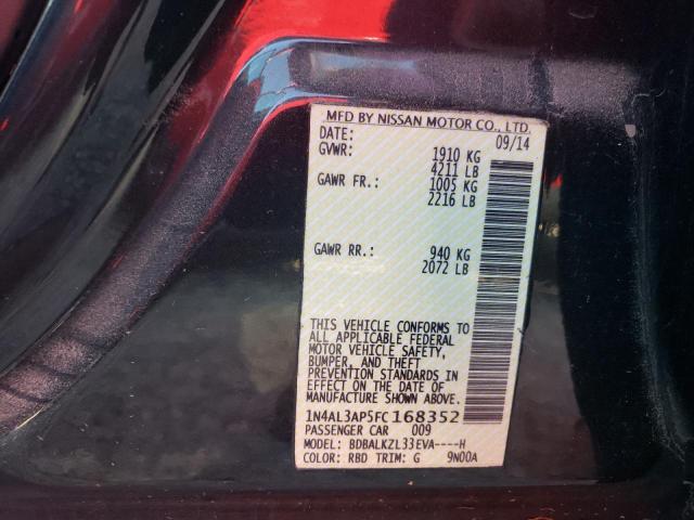 Photo 10 from auction – 2015 NISSAN ALTIMA 2.5 with VIN 1N4AL3AP5FC168352
