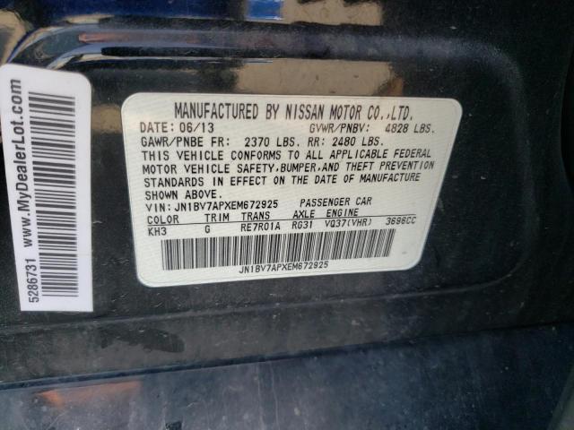 Photo 10 from auction – 2014 INFINITI Q50 BASE with VIN JN1BV7APXEM672925