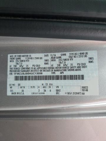 Photo 10 from auction – 2017 FORD ESCAPE TIT with VIN 1FMCU9J95HUC13058