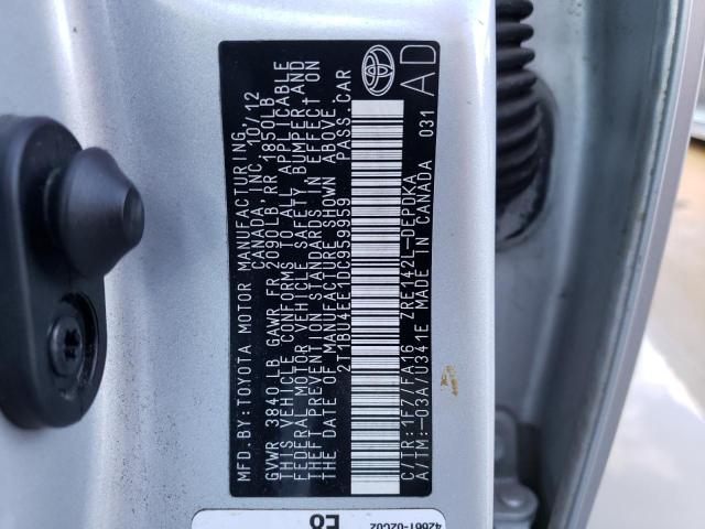 صورة رقم 10 من المزاد - 2013 TOYOTA COROLLA BA مع VIN 2T1BU4EE1DC959959