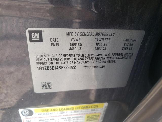Photo 10 from auction – 2011 CHEVROLET MALIBU LS with VIN 1G1ZB5E14BF223022