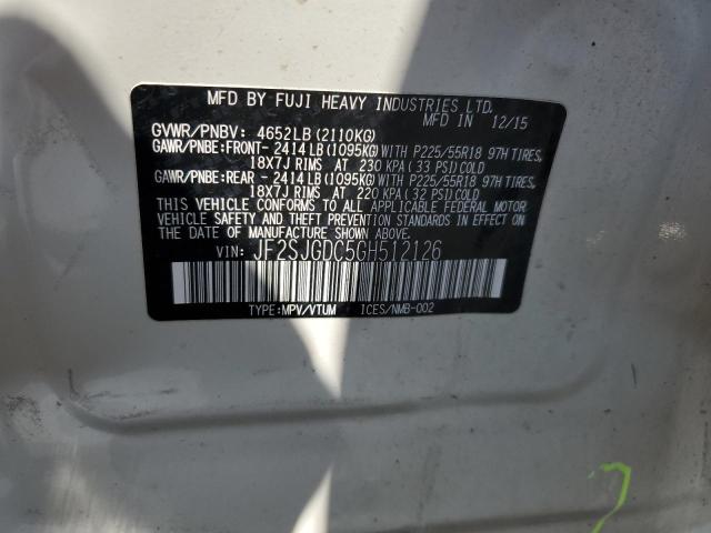 Photo 10 from auction – 2016 SUBARU FORESTER 2 with VIN JF2SJGDC5GH512126
