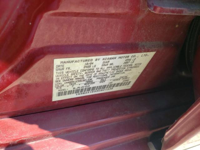 Photo 10 from auction – 2005 NISSAN MAXIMA SE with VIN 1N4BA41E55C821338
