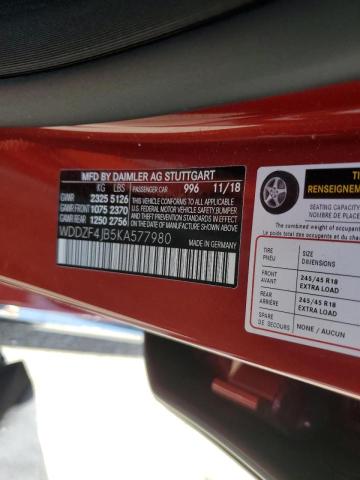 Photo 10 from auction – 2019 MERCEDES-BENZ E 300 with VIN WDDZF4JB5KA577980