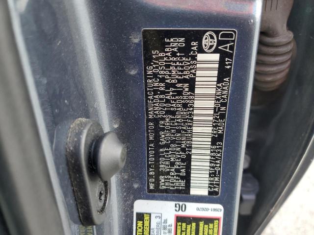 Photo 10 from auction – 2015 TOYOTA COROLLA L with VIN 2T1BURHEXFC343687