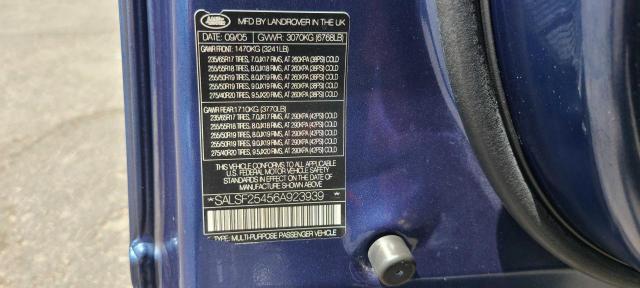 Photo 10 from auction – 2006 LAND ROVER RANGE ROVE with VIN SALSF25456A923939