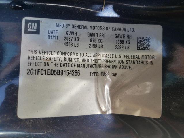 Photo 10 from auction – 2011 CHEVROLET CAMARO LT with VIN 2G1FC1ED5B9154286