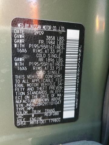 Photo 10 from auction – 2009 NISSAN CUBE BASE with VIN JN8AZ28R29T101047