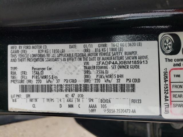 Photo 10 from auction – 2011 FORD FIESTA S with VIN 3FADP4AJ0BM185913