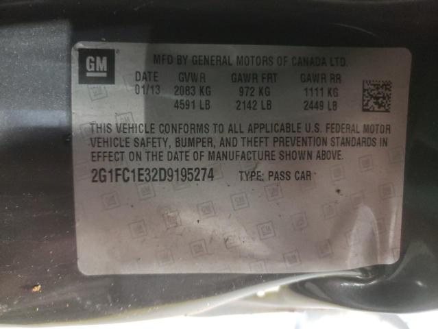 Photo 10 from auction – 2013 CHEVROLET CAMARO LT with VIN 2G1FC1E32D9195274
