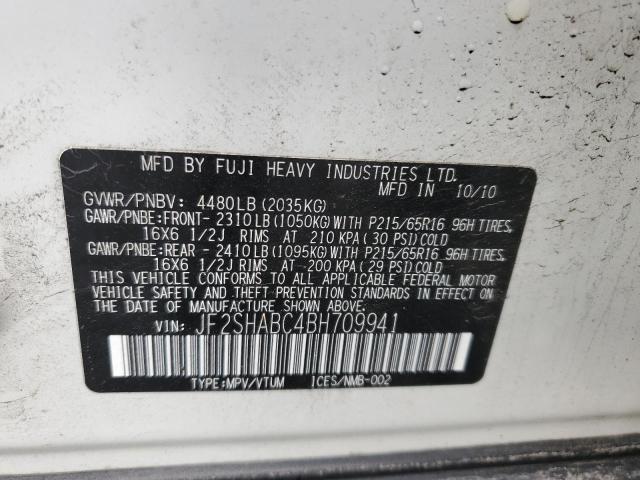 Photo 10 from auction – 2011 SUBARU FORESTER 2 with VIN JF2SHABC4BH709941
