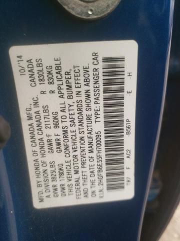 Photo 10 from auction – 2015 HONDA CIVIC SI with VIN 2HGFB6E55FH700095
