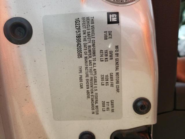 Photo 10 from auction – 2008 PONTIAC G6 VALUE L with VIN 1G2ZF57B984203505