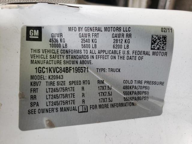 Photo 10 from auction – 2011 CHEVROLET 2500 HD with VIN 1GC1KVC84BF196571
