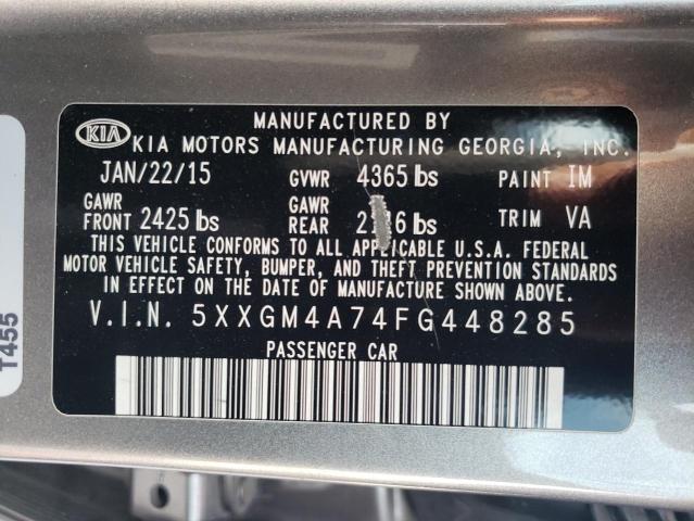 Photo 10 from auction – 2015 KIA OPTIMA LX with VIN 5XXGM4A74FG448285