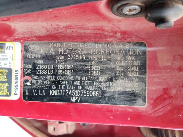 Photo 10 from auction – 2013 KIA SOUL with VIN KNDJT2A51D7590661