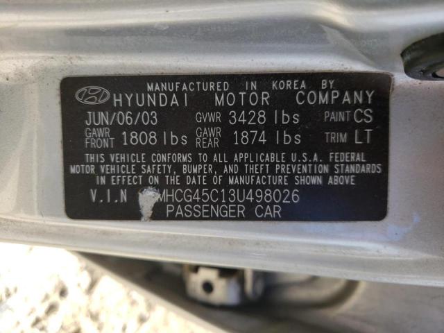 Photo 10 from auction – 2003 HYUNDAI ACCENT GL with VIN KMHCG45C13U498026