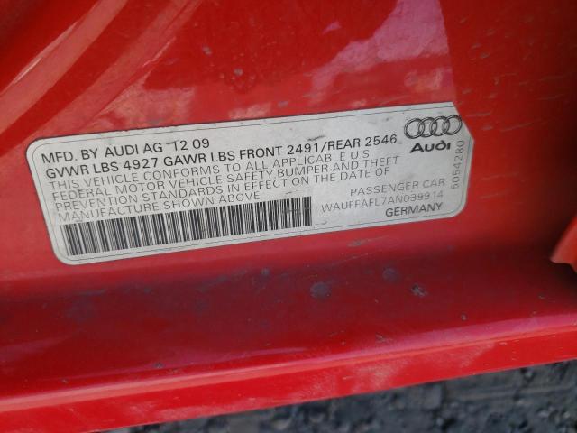 Photo 10 from auction – 2010 AUDI A4 PREMIUM with VIN WAUFFAFL7AN039914