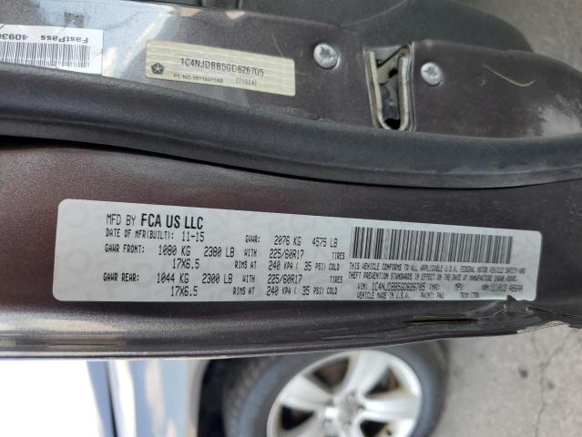 Photo 10 from auction – 2016 JEEP COMPASS SP with VIN 1C4NJDBB5GD626705