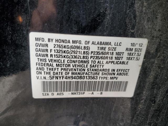 Photo 10 from auction – 2013 HONDA PILOT TOUR with VIN 5FNYF4H94DB013563