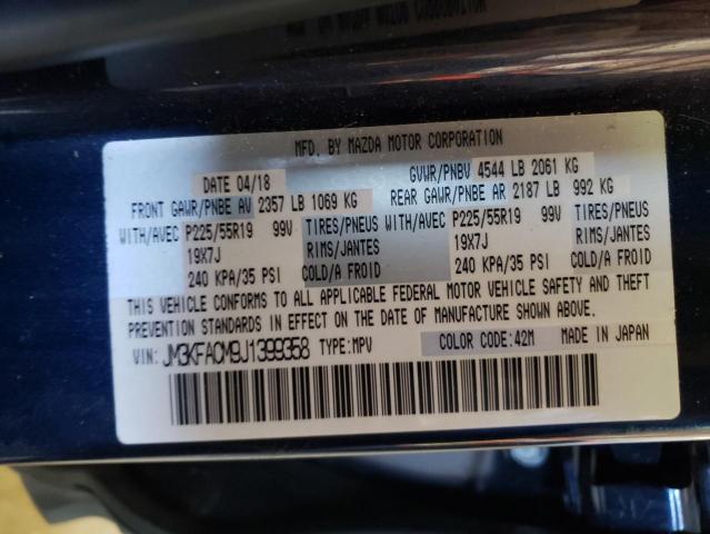 Photo 10 from auction – 2018 MAZDA CX-5 TOURI with VIN JM3KFACM9J1399358