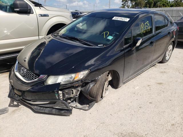 Photo 2 from auction – 2014 HONDA CIVIC LX with VIN 19XFB2F50EE005460
