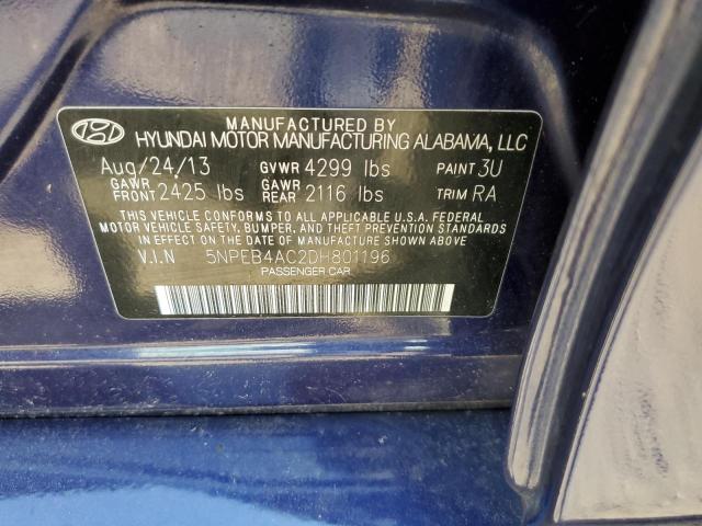 Photo 10 from auction – 2013 HYUNDAI SONATA GLS with VIN 5NPEB4AC2DH801196