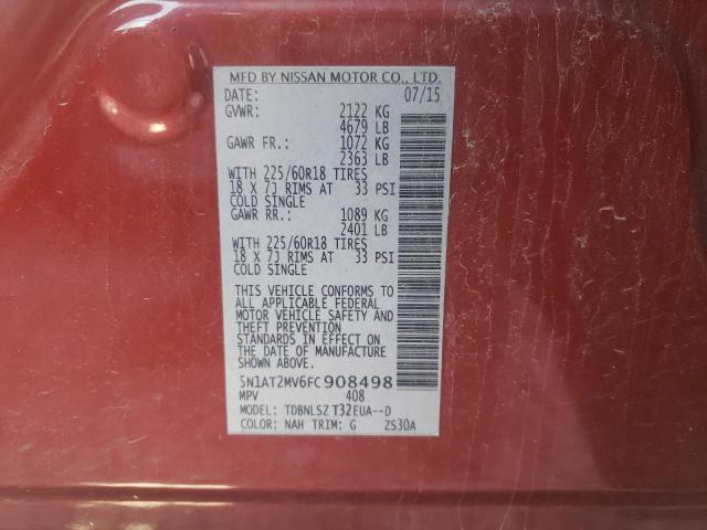 Photo 10 from auction – 2015 NISSAN ROGUE S with VIN 5N1AT2MV6FC908498