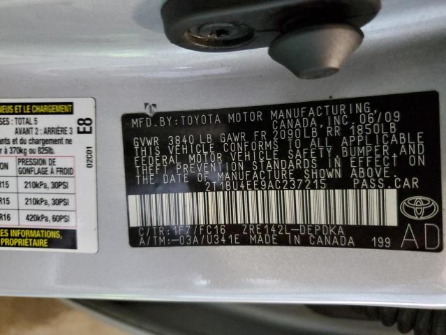 Photo 10 from auction – 2010 TOYOTA COROLLA BA with VIN 2T1BU4EE9AC237215