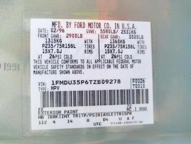 Photo 10 from auction – 1996 FORD EXPLORER with VIN 1FMDU35P6TZB09278