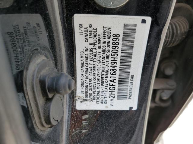 Photo 10 from auction – 2009 HONDA CIVIC EX with VIN 2HGFA16849H509898