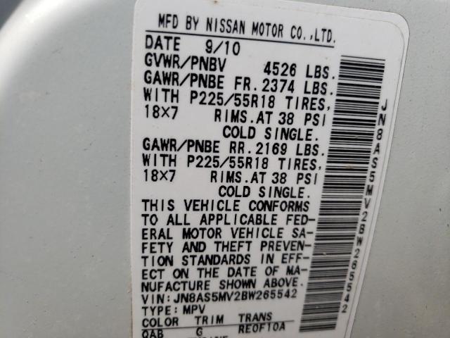 Photo 10 from auction – 2011 NISSAN ROGUE S with VIN JN8AS5MV2BW265542