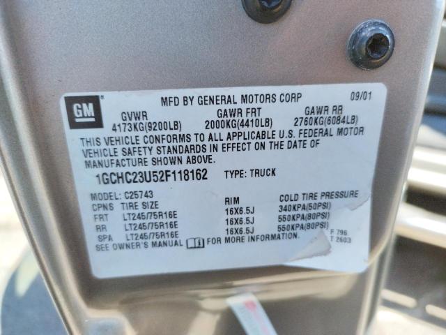 Photo 10 from auction – 2002 CHEVROLET SILVERADO with VIN 1GCHC23U52F118162