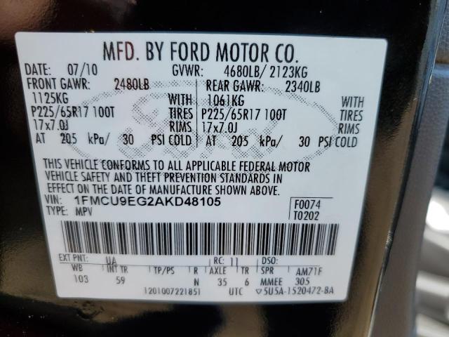 Photo 10 from auction – 2010 FORD ESCAPE LIM with VIN 1FMCU9EG2AKD48105