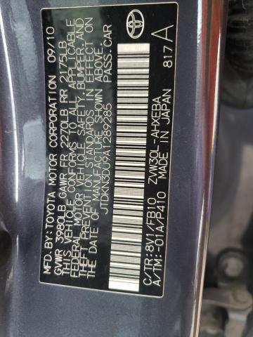 Photo 10 from auction – 2010 TOYOTA PRIUS with VIN JTDKN3DU9A1289285