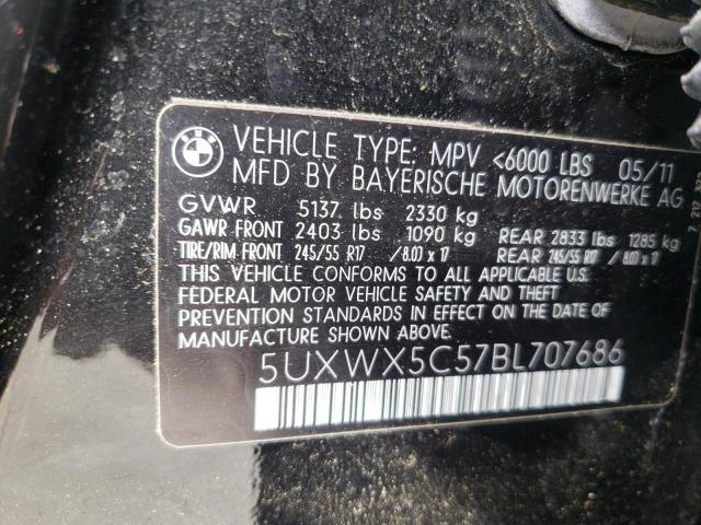 Photo 10 from auction – 2011 BMW X3 XDRIVE2 with VIN 5UXWX5C57BL707686