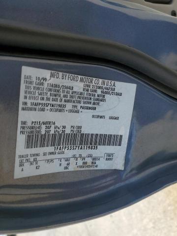 Photo 10 from auction – 2000 FORD TAURUS SES with VIN 1FAFP55S7YA119835