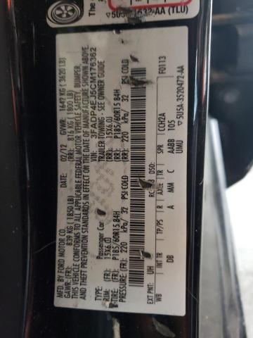 Photo 10 from auction – 2012 FORD FIESTA SE with VIN 3FADP4EJ5CM176362
