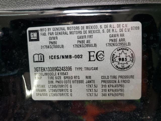 Photo 10 from auction – 2009 GMC SIERRA K15 with VIN 3GTEK13389G243396