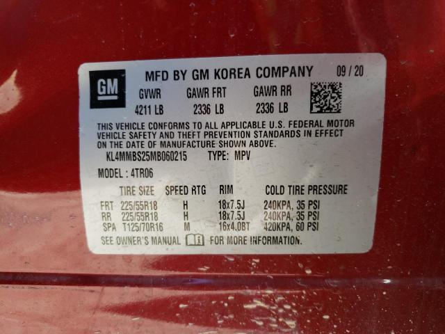Photo 10 from auction – 2021 BUICK ENCORE GX with VIN KL4MMBS25MB060215