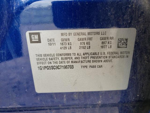 Photo 10 from auction – 2012 CHEVROLET CRUZE LT with VIN 1G1PG5SC9C7196703