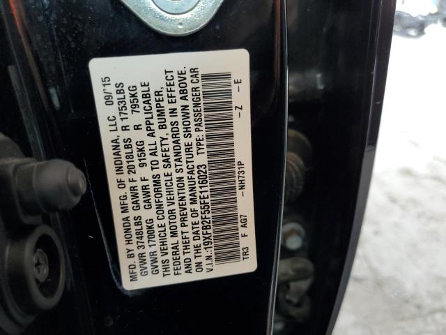 Photo 10 from auction – 2015 HONDA CIVIC LX with VIN 19XFB2F55FE116023